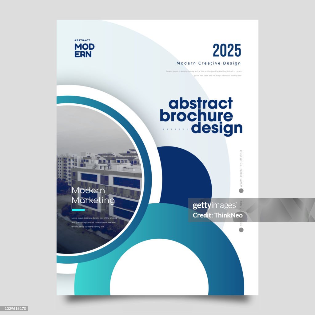 Brochure cover design layout for business stock illustration