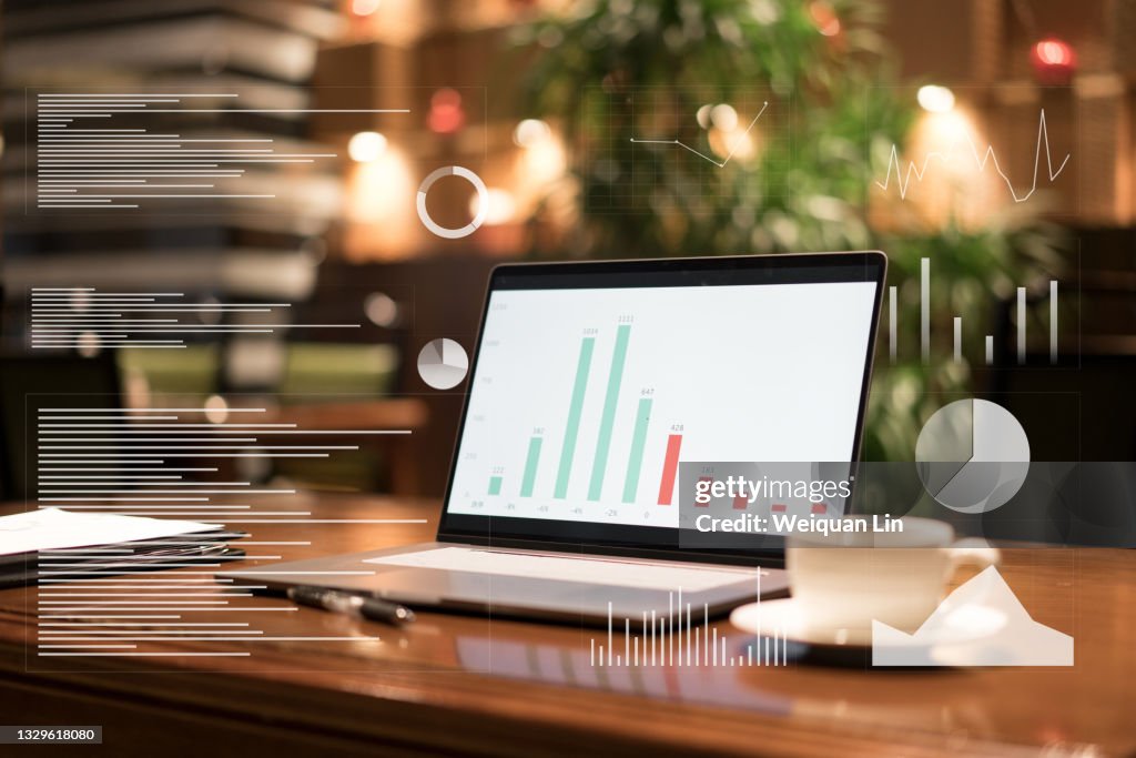 Composite image of financial big data concept