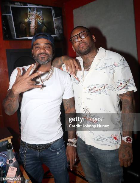 Jim Jones and Maino attend the Jim X Maino Studio Session on July 19, 2021 in New York City.