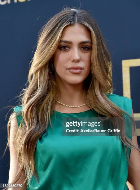 Sistine Stallone attends the Los Angeles Special Screening of Lionsgate's "Midnight In The Switchgrass" at Regal LA Live on July 19, 2021 in Los...