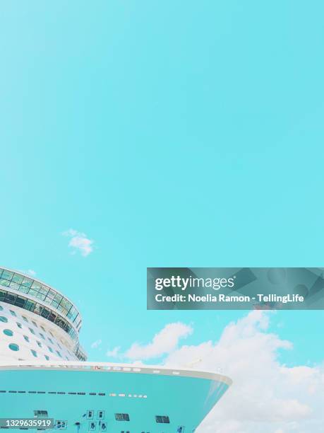 the bow of a cruise ship in sydney harbour and the blue sky - spartan cruiser stock pictures, royalty-free photos & images