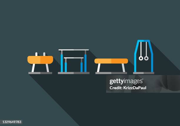 gymnastics equipment - gymnastics equipment stock illustrations