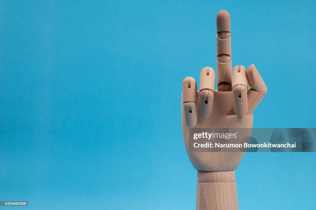 The abstract image of the movement of rocks symbol of the human finger