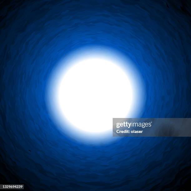 cave leading to bright light. 3d vector - bright future stock illustrations