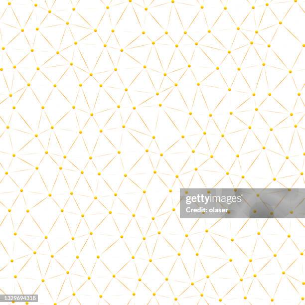 yellow orange connected nodes - small triangle pattern stock illustrations