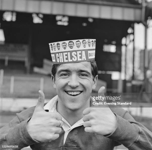 English footballer Terry Venables of Chelsea FC, UK, 20th February 1965. He will be playing Tottenham Hotspur in an FA Cup 5th round match at...