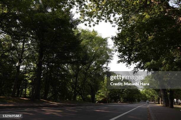 Marathon course in Hokkaido University ahead of the Tokyo 2020 Olympic Games on July 20, 2021 in Sapporo Hokkaido, Japan.