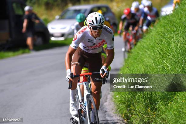 Lilian Calmejane of France and AG2R Citröen Team attacks during the 42nd Tour de Wallonie 2021, Stage 1 a 185,7km stage from Genappe to Héron 195m /...