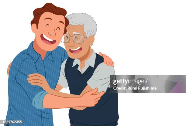 father's love - adult children stock illustrations