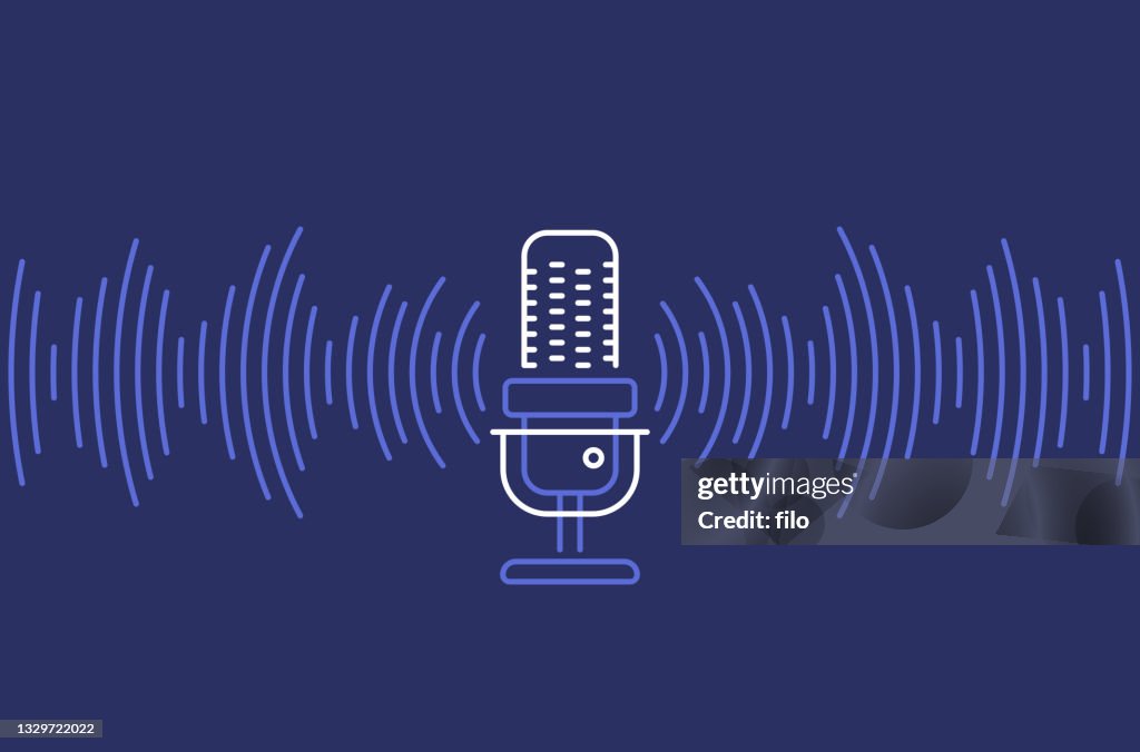 Podcast Audio Waves Hintergrund