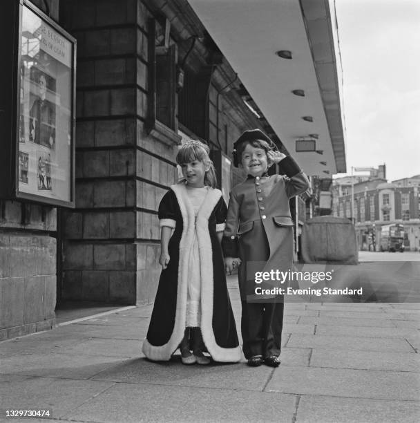 Anthony and Anna Christina or Tina Radziwill, the children of Princess Lee Radziwill, sister of Jacqueline Kennedy, attend a Children's Dancing...