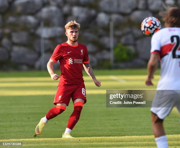 Liverpool's Harvey Elliott during a Pre Season friendly between FC Liverpool and VfB Stuttgart on July 20, 2021 in Saalfelden, Austria.