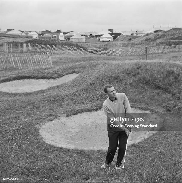 South African golfer Denis Hutchinson during the 1965 Open Championship at Royal Birkdale Golf Club in Southport, UK, 7th July 1965.