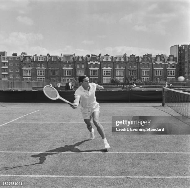 Australian tennis player Roy Emerson during the Queen's Club Championships in London, UK, June 1965. He won the title, as well as winning Wimbledon...