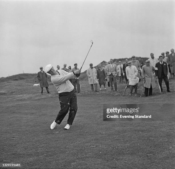 American golfer Jack Nicklaus during the 1965 Open Championship at Royal Birkdale Golf Club in Southport, UK, 7th July 1965.