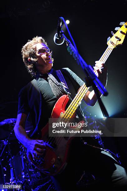Bassist Glenn Hughes performing live on stage with blues rock guitarist Scott McKeon at the O2 Academy on October 5 in London.