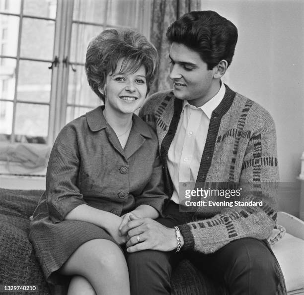American singer Brenda Lee with her husband Ronnie Shacklett, UK, 14th November 1964.