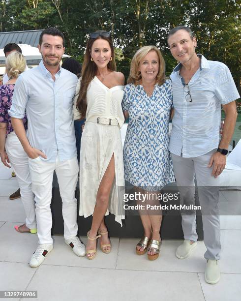 Brandon Lankar, Jessica Mulroney, Laurie Gelman and Michael Gelman attend Michael Gelman & Ali Wentworth Celebrate The Launch Of Yoga Pant Nation By...
