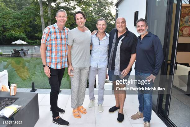 Ed Connelly, Kyle Barisich, Michael Gelman, Albert Bianchini and Harvey Connelly attend Michael Gelman & Ali Wentworth Celebrate The Launch Of Yoga...