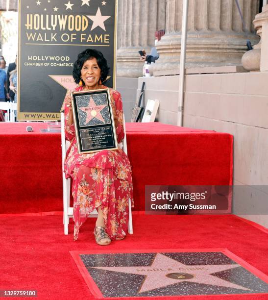 Marla Gibbs attends her Hollywood Walk of Fame Star Ceremony on July 20, 2021 in Hollywood, California.