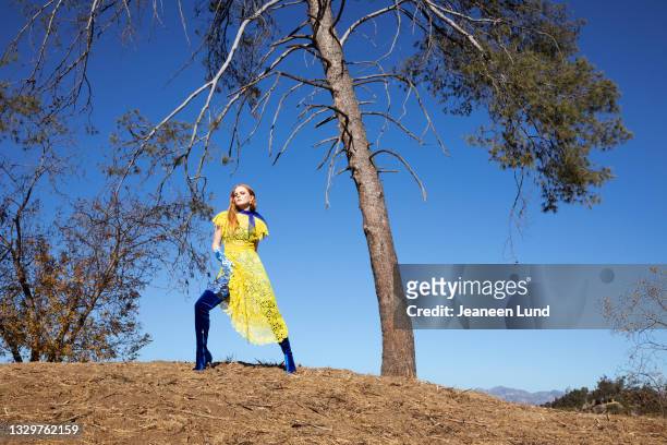 Actress Abigail Cowen is photographed for Bust Magazine on December 21, 2020 in Los Angeles, California. PUBLISHED IMAGE.