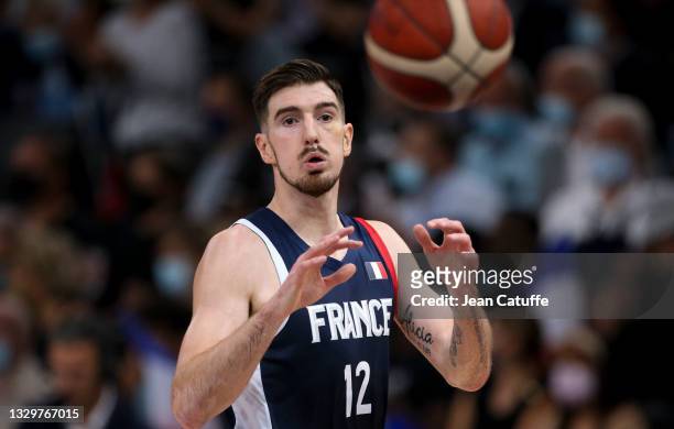 Nando De Colo of France during the Olympic Games' preparation men's basketball match between France and Spain at Accor Arena Bercy on July 10, 2021...