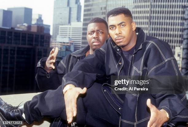 Parrish Smith and Erick Sermon of the Rap Group EPMD appear in a portrait taken on May 11, 1992 in New York City.