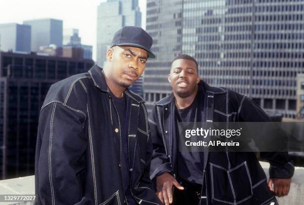 Parrish Smith and Erick Sermon of the Rap Group EPMD appear in a portrait taken on May 11, 1992 in New York City.