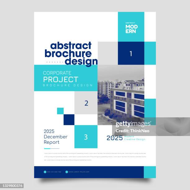 bildbanksillustrationer, clip art samt tecknat material och ikoner med flyer brochure design template business cover geometric theme - annual report template