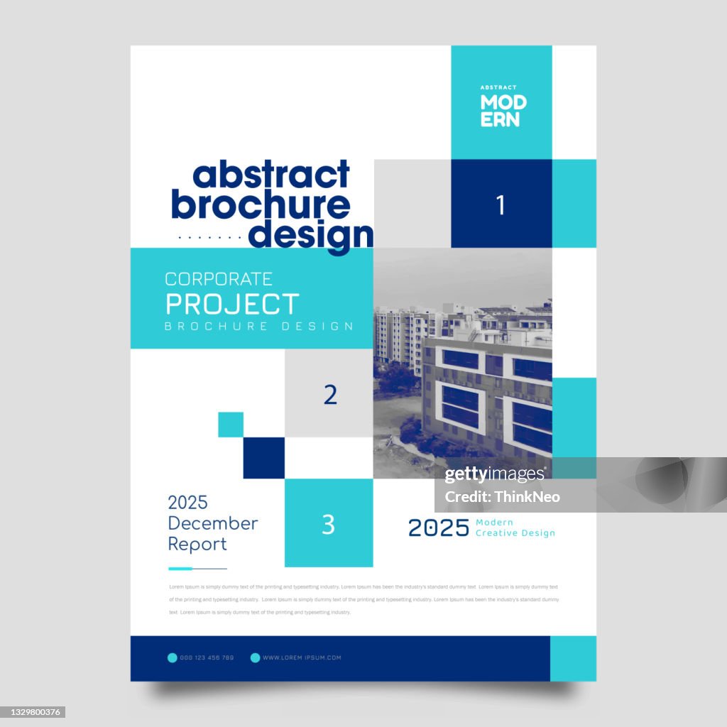 Flyer brochure design template business cover geometric theme