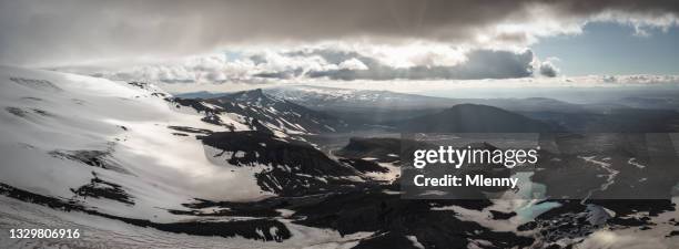 glaciar langjökull islandia panorama highlands view langjokull - kaldidalur fotografías e imágenes de stock