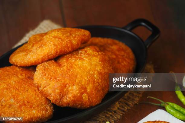 onion kachori - fried dough stock pictures, royalty-free photos & images