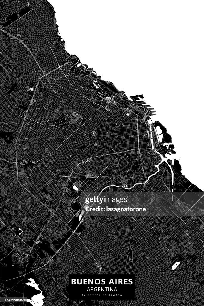 Buenos Aires, Argentina Vector Map