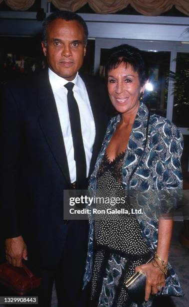 Harry Belafonte and Julie Belafonte attend Upton Sinclair Awards at the Beverly Hilton Hotel, Beverly Hills, California, May 21, 1987.