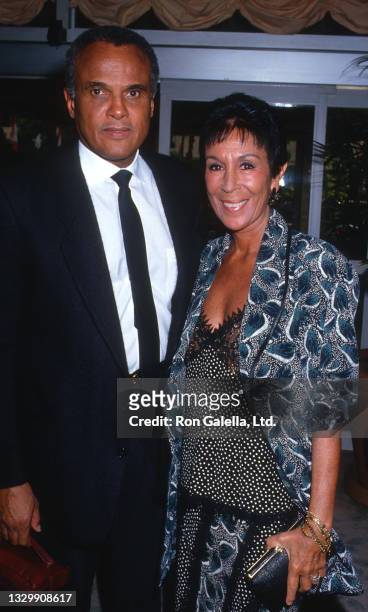 Harry Belafonte and Julie Belafonte attend Upton Sinclair Awards at the Beverly Hilton Hotel, Beverly Hills, California, May 21, 1987.