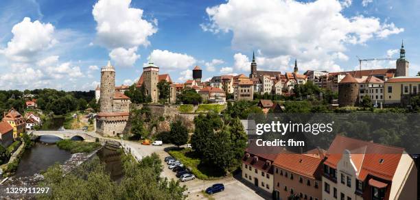 bautzen panorama old town (saxony, germany) - bautzen stock pictures, royalty-free photos & images