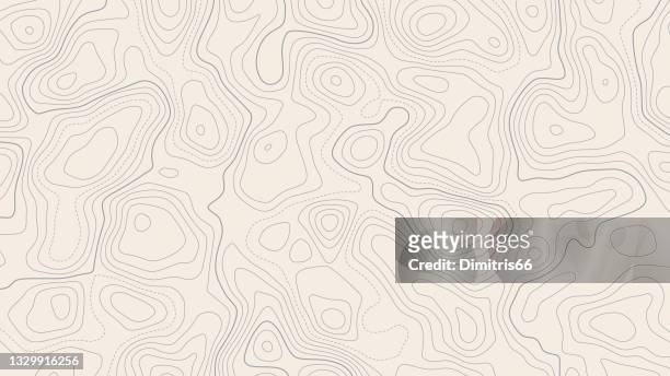 abstract topographic lines - beige stock illustrations