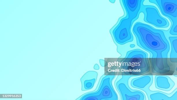 paper cut background - water surface level stock illustrations