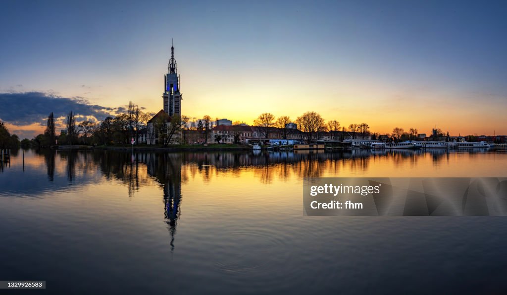 Potsdam skyline at blue hour (Brandenburg, Germany)