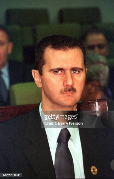 Syrian President Bashar al-Assad attends the Arab League Emergency Summit, Cairo, October 22, 2000. The summit was called to discuss recent...
