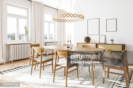 Scandinavian Domestic Dining Room Interior Scandinavian Domestic Dining Room Interior