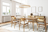 Scandinavian Domestic Dining Room Interior