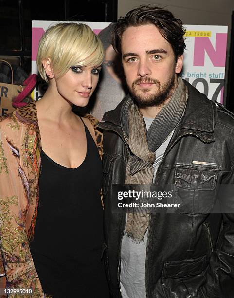 Ashlee Simpson and Vincent Piazza attend NYLON Magazine And American Eagle November Issue Celebration With Cover Star Rachel Bilson at Sherbourne on...