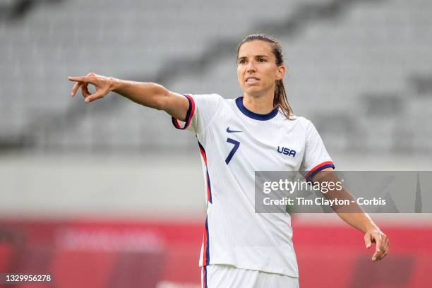 Tobin Heath of the United States during the USA V Sweden group G football match at Tokyo Stadium during the Tokyo 2020 Olympic Games on July 21, 2021...