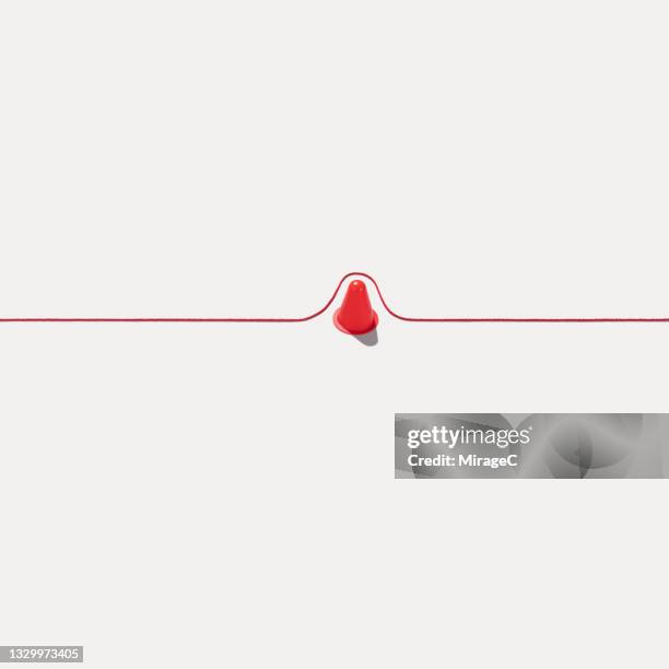 red thread line turning to avoid obstacle - avoid stock pictures, royalty-free photos & images