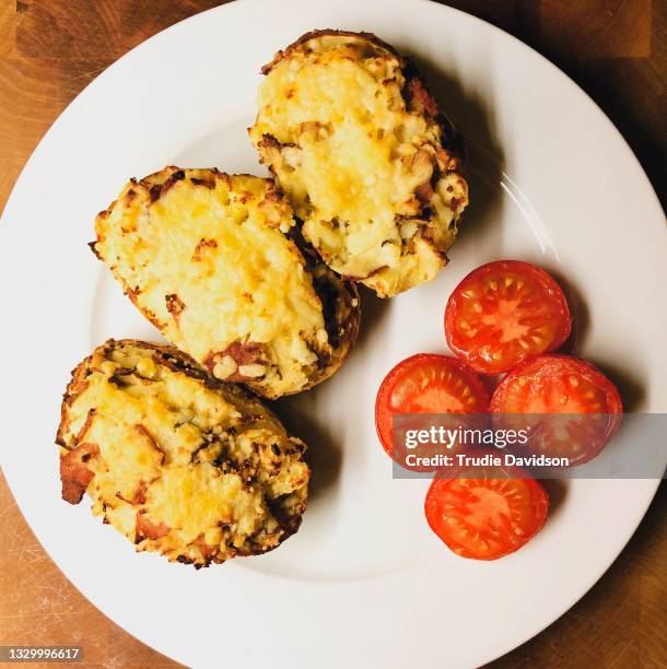 stuffed potatoes - stuffed potato stock pictures, royalty-free photos & images
