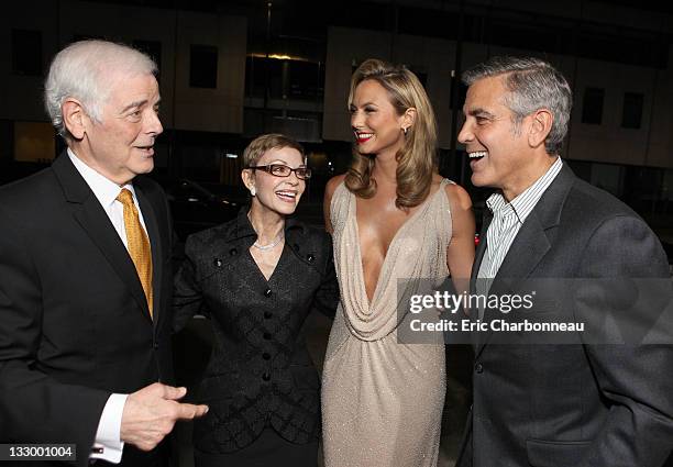 Nick Clooney, Nina Bruce, Stacy Keibler and George Clooney attend the Los Angeles Premiere of Fox Searchlight's "The Descendants" at AMPAS Samuel...