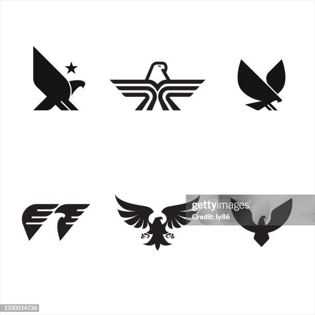 eagle icon - eagle flying stock illustrations