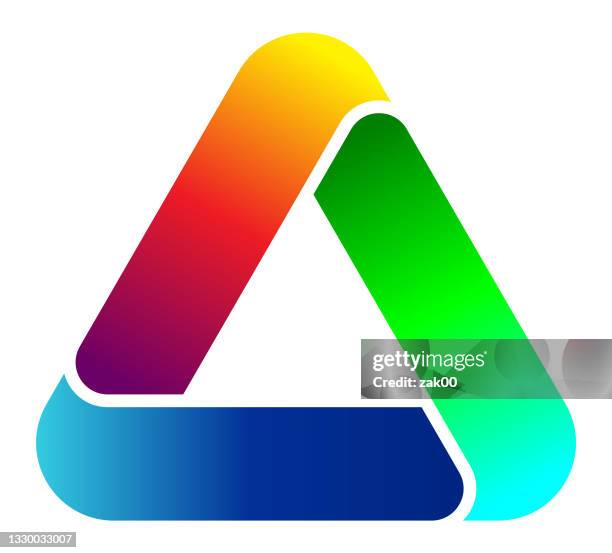 Triangular Emblems 1,846 Triangle Logo High Res Illustrations - Getty Images