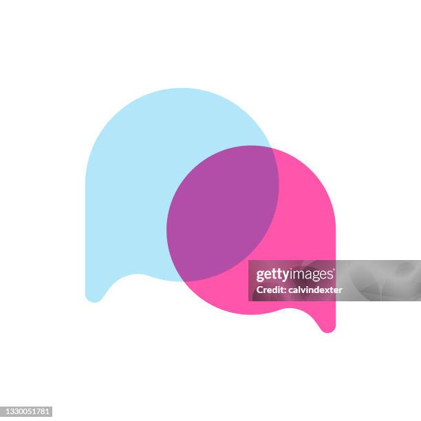 speech bubbles concept design - webinar question and answer stock illustrations